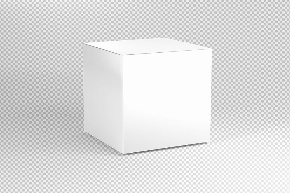 Cardboard Box Template Generator New Square Cardboard Box Mockup