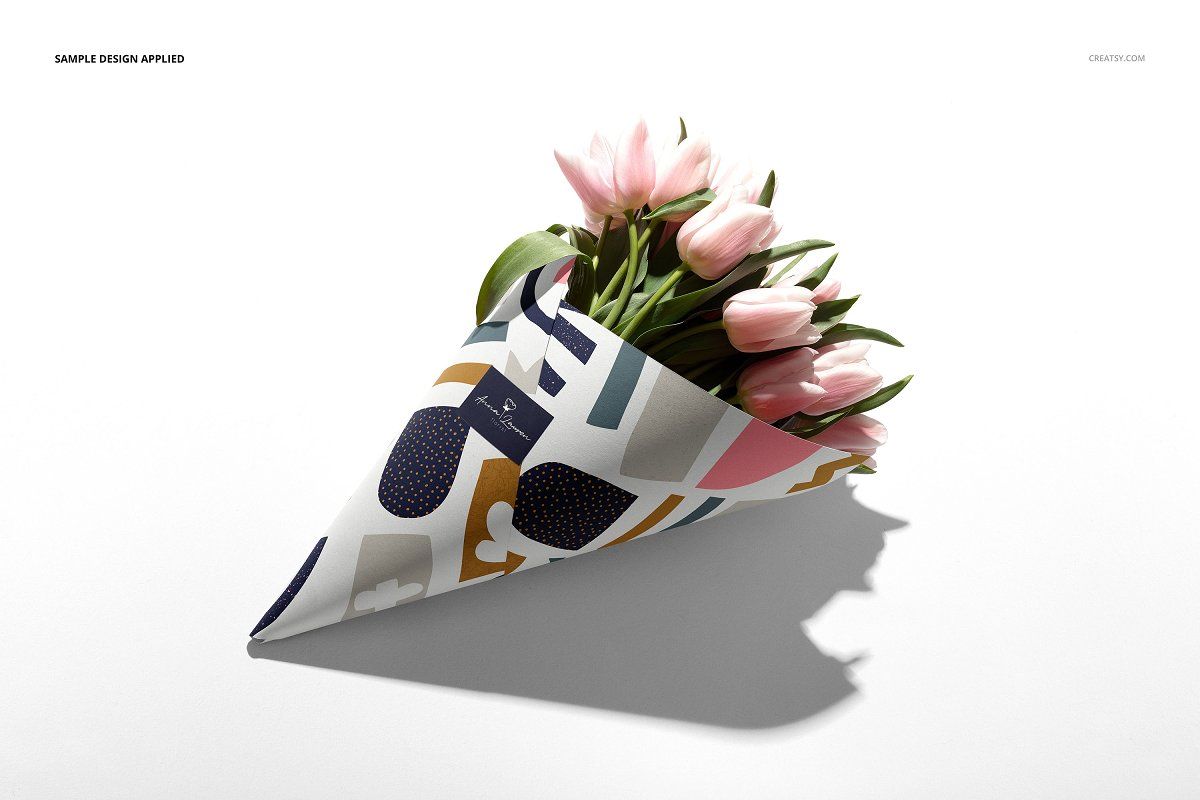 Flowers Packaging Cone Mockup Set #Sponsored , #instagram#bosotochka