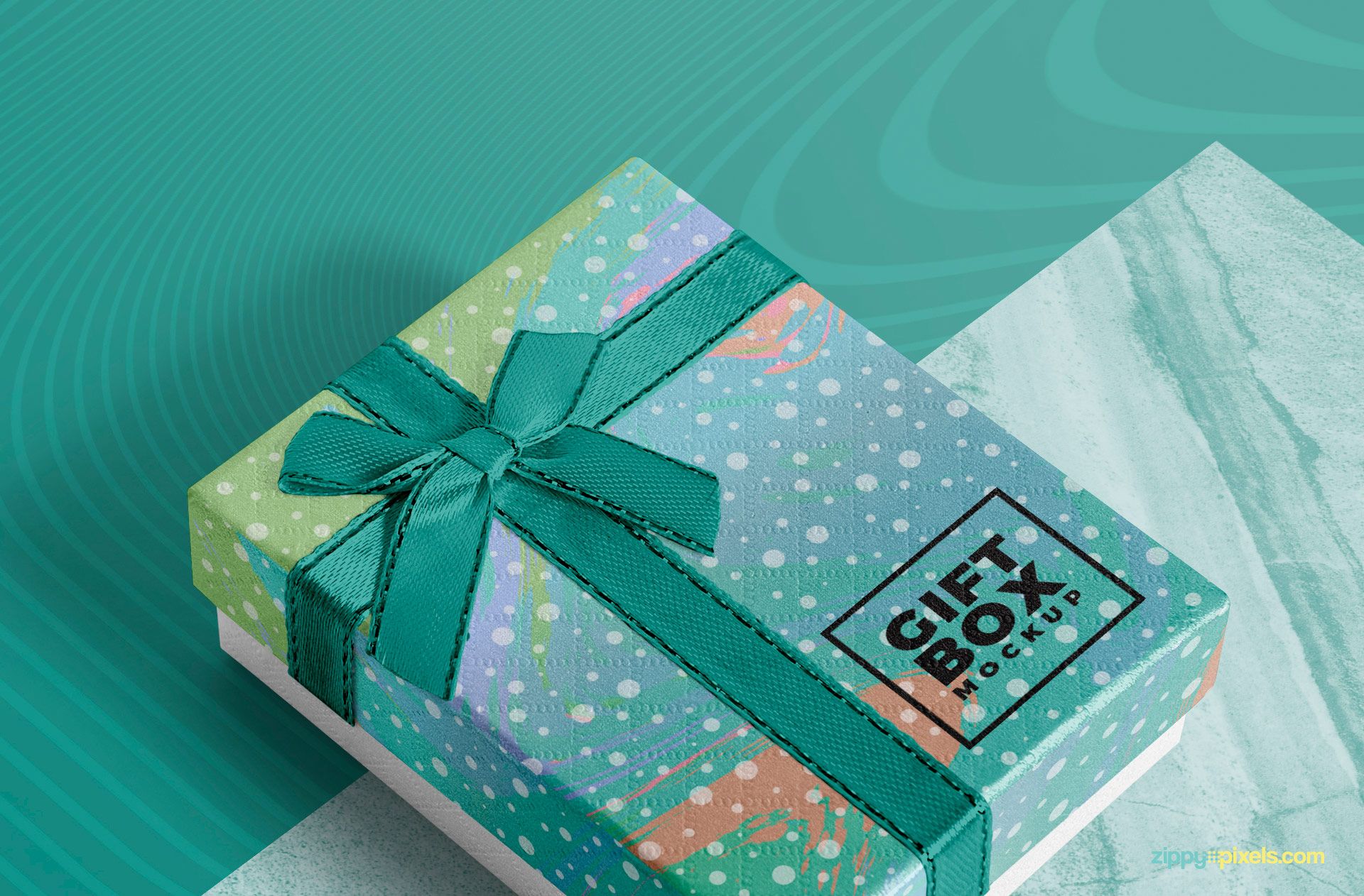 Photorealistic Gift Box Mockup Free | ZippyPixels | Box mockup, Free
