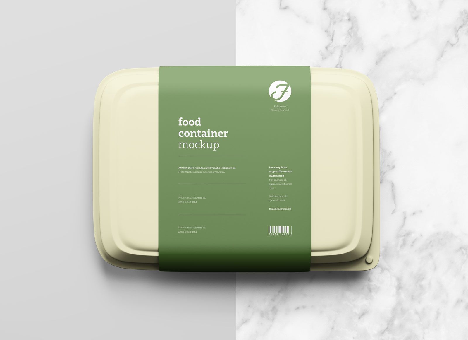 Another quality mock from graphicpear, a free plastic food box