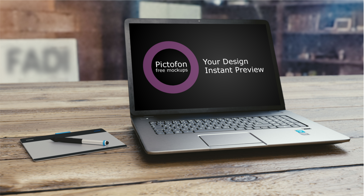 New #laptop #mockup with instant preview of your design on free mockups